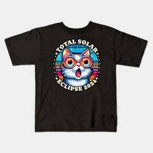 Funny Total Eclipse Cat Kids T-Shirt